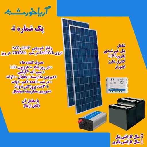 پکیج برق خورشیدی با انرژی 5100WH و ولتاژ خروجی 24V-220V